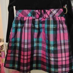 Plaid Pink and Black Kids Dress